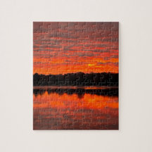 Michigans Lyon Lake Sonnenaufgang Puzzle