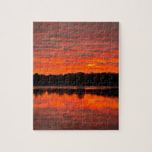 Michigans Lyon Lake Sonnenaufgang Puzzle