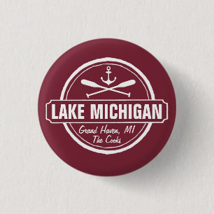 Michigansee, benutzerdefinierter Ort, Name, Anker, Button