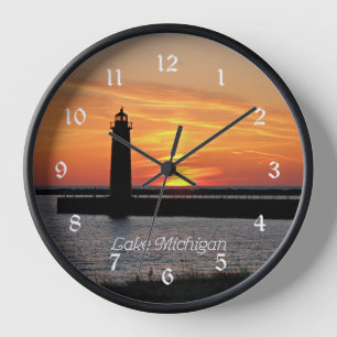 Michigansee-Leuchtturm Uhr