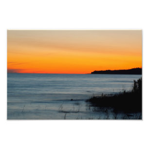 Michigansee-Sonnenuntergang, Michigan Fotodruck