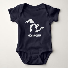 Michiganster Baby Dark Colors Funny Michigan T-Shirt