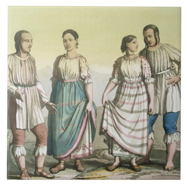 Michoacan amerikanischer Ureinwohner im Fliese (Vorderseite)