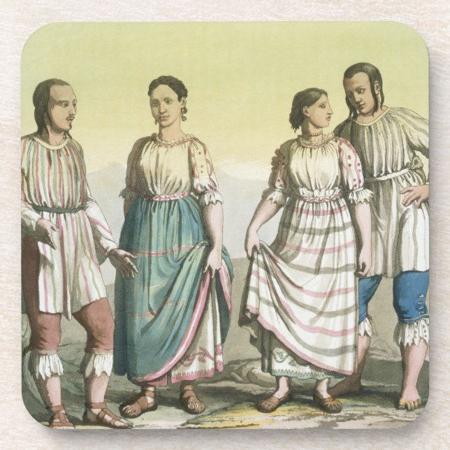 Michoacan amerikanischer Ureinwohner im Getränkeuntersetzer (Vorderseite)