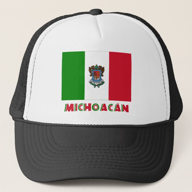 Michoacán nicht offizielle Flagge Truckerkappe (Vorderseite)