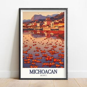Michoacan Poster - Michoacán Kunst - Mariposa Mona