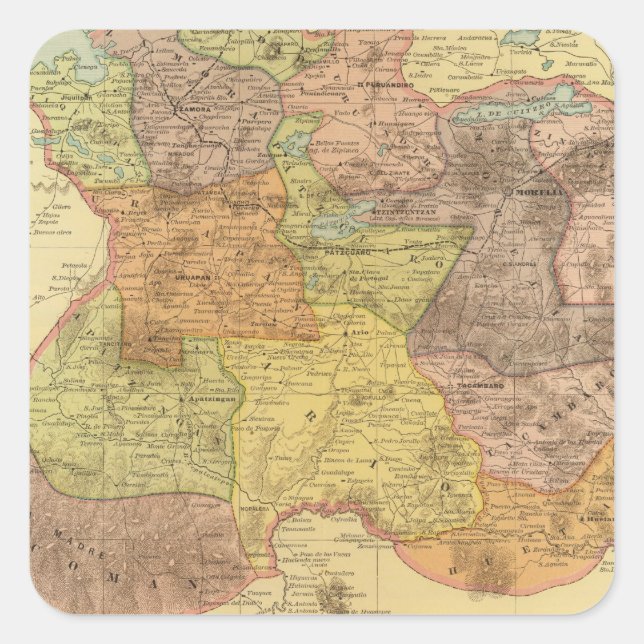 Michoacan Quadratischer Aufkleber (Vorderseite)