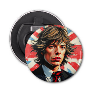 Mick Jagger Rolling Stones vor einer Gewerkschaft  Flaschenöffner