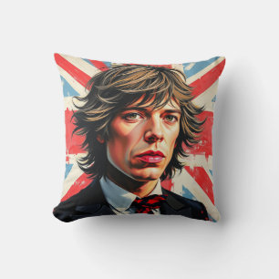 Mick Jagger Rolling Stones vor einer Gewerkschaft  Kissen