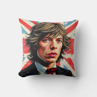 Mick Jagger Rolling Stones vor einer Gewerkschaft Kissen