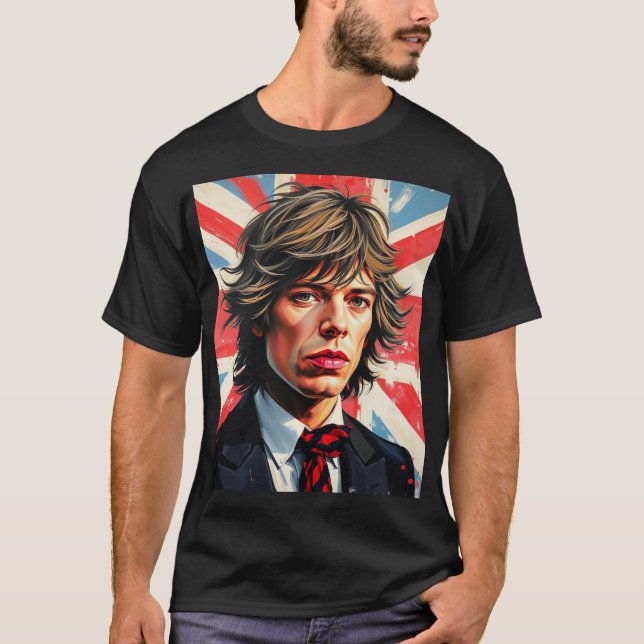 Mick Jagger Rolling Stones vor einer Gewerkschaft  T-Shirt (Vorderseite)