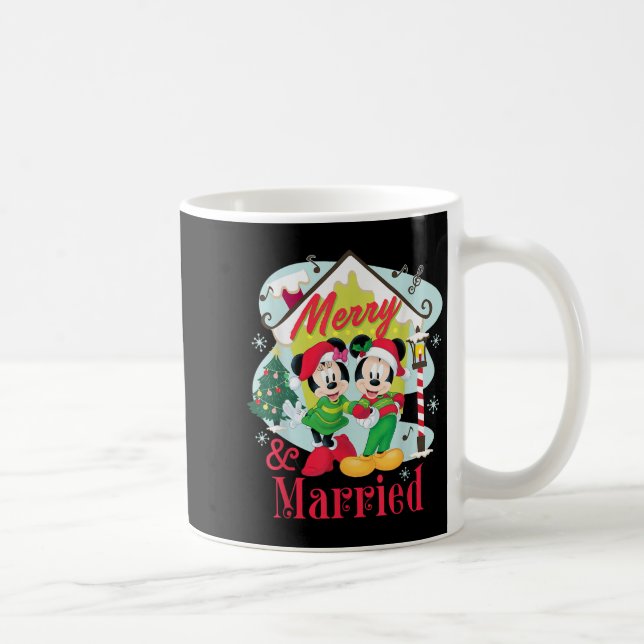 Mickey &amp; Minnie Merry &amp; Married Christmas  Kaffeetasse (Rechts)