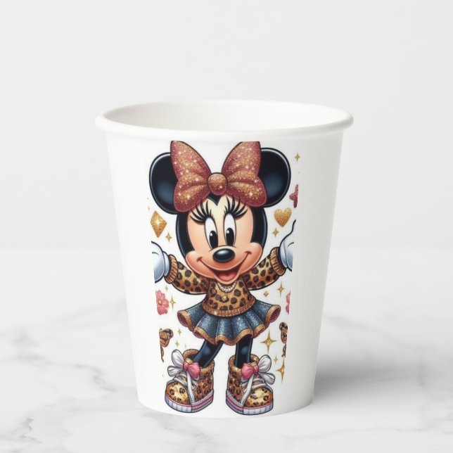 Mickey and Friends Splatter Art Colorful Paper Cup Pappbecher (Vorderseite)
