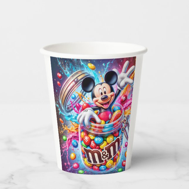 Mickey and Minnie Festive Celebration Colorful Pap Pappbecher (Vorderseite)