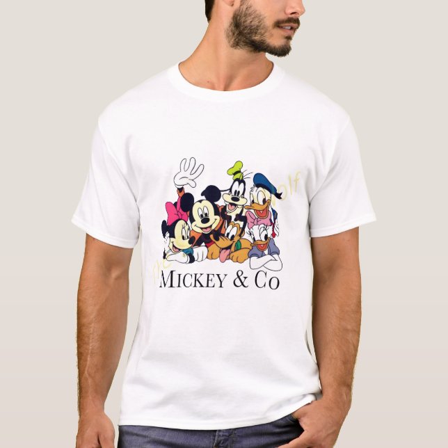 Mickey & Co. - Eine klassische Cartoon-Crew T-Shirt (Vorderseite)