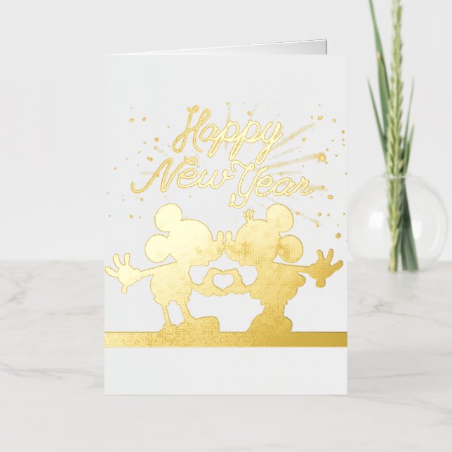 Mickey Folded Foil Holiday Card (Vorderseite)
