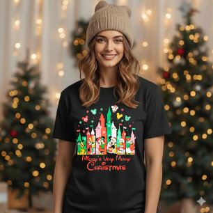 Mickey & Freunde Sehr Frohe Weihnachten Schloss Di T-Shirt