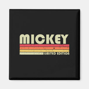 Mickey Geschenk Name Personalisiert Lustig Retro V Magnet