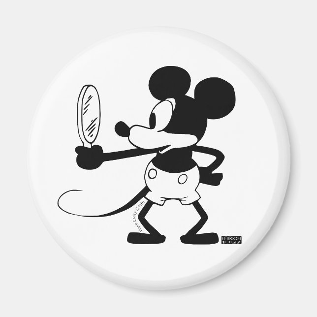 Mickey - Looking in the Mirror (Plane Crazy 1929) Magnet (Vorne)