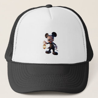 Mickey-Maus hält eine Laterne Truckerkappe
