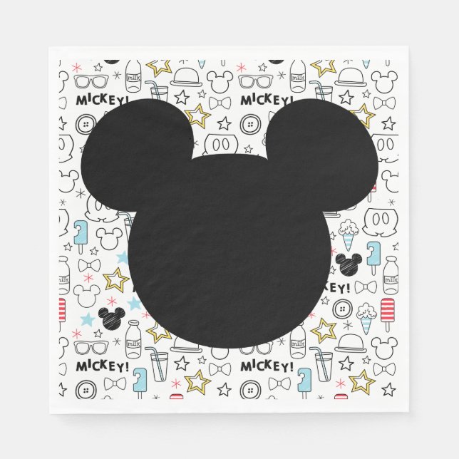 Mickey Maus lustige Geburtstagsfeier Serviette (Vorderseite)