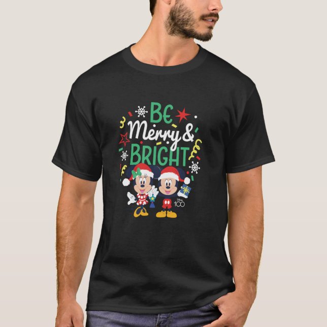 Mickey Minnie Be Merry Bright T-Shirt (Vorderseite)