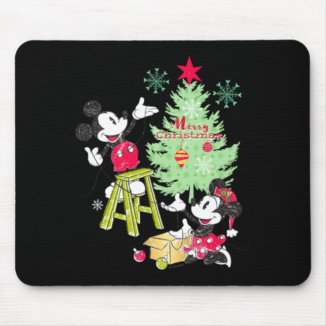 Mickey Minnie Clic Christmas Tree  Mousepad (Vorne)