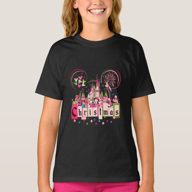Mickey Mouse Ears, Castle & Disney Characters T-Shirt (Vorderseite)