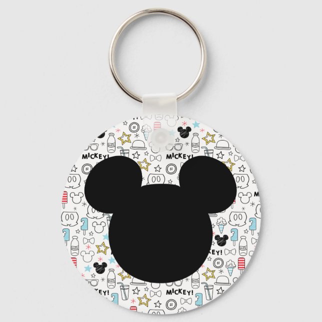 Mickey Mouse Fun Birthday key chain favor Schlüsselanhänger (Vorderseite)