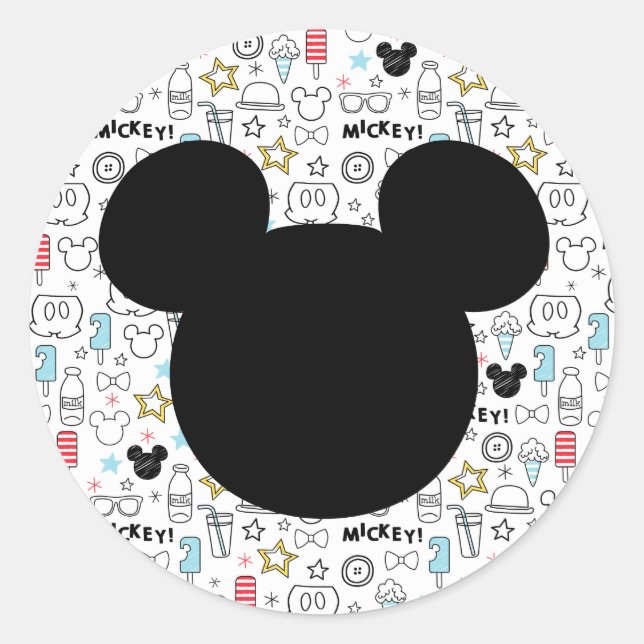 Mickey Mouse Fun Birthday  Round sticker (Vorderseite)