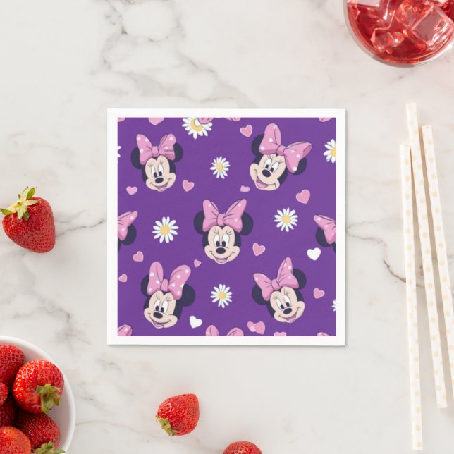 Mickey Mouse Polka Dot  purple Baby Shower Serviette (Beispiel)