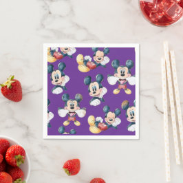 Mickey Mouse Polka Dot purple Baby Shower Serviette