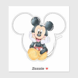 Mickey Mouse Polka Dot red Baby Shower Aufkleber