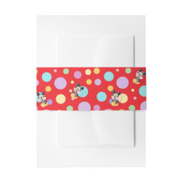 Mickey Mouse Polka Dot red Baby Shower Einladungsbanderole