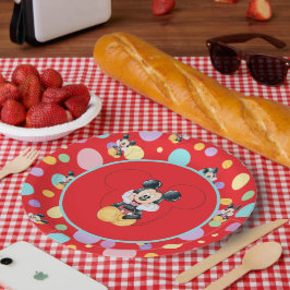 Mickey Mouse Polka Dot red Baby Shower Pappteller