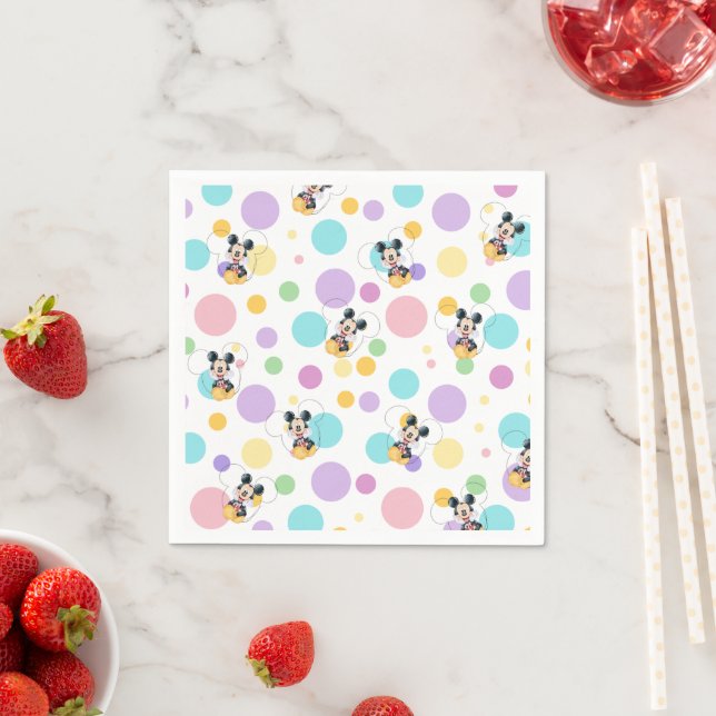 Mickey Mouse Punkte Baby Shower Serviette (Beispiel)
