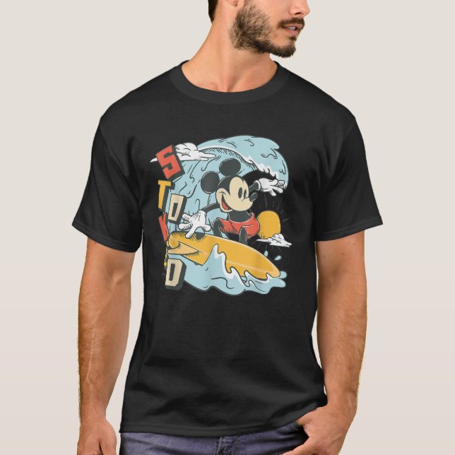 Mickey Mouse Summer Surf gestoked T-Shirt (Vorderseite)