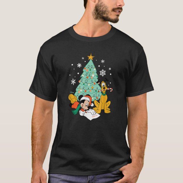 Mickey Pluto XMAS Tree T-Shirt (Vorderseite)