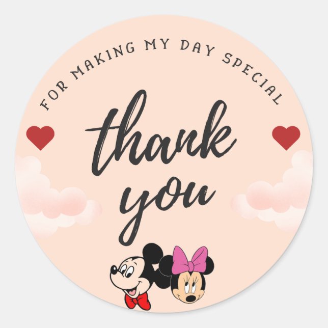 Mickey Thankyou Sticker (Vorderseite)