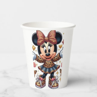 Mickey und Freunde Splatter Art Farbiger Papierbec Pappbecher