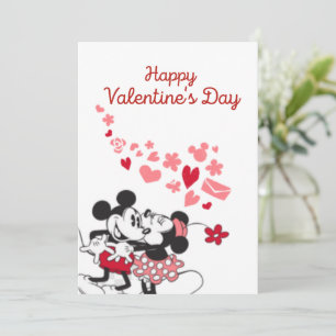 Mickey und Minnie Valentine Feiertagskarte