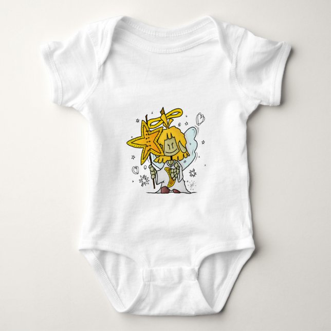 Micol - der fröhliche Sternenengel Baby Strampler (Vorderseite)