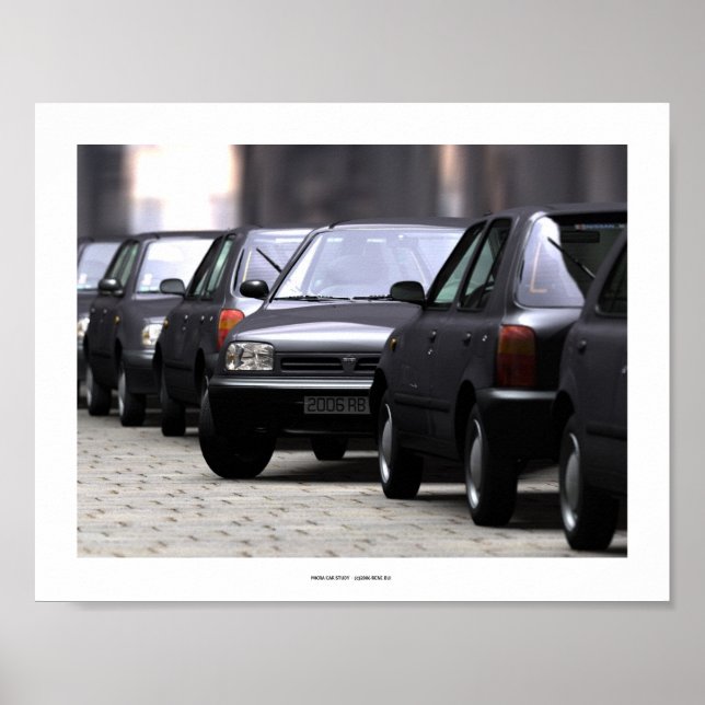 MICRA CAR STUDY 4 Computer Art Poster (Vorne)