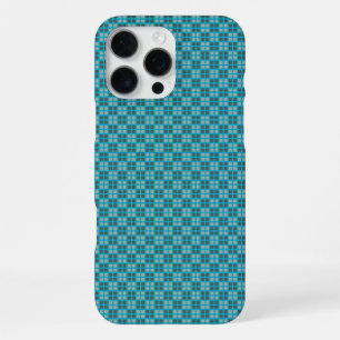 Micro Checkered Blue iPhone Protector 16 Pro Max Hülle