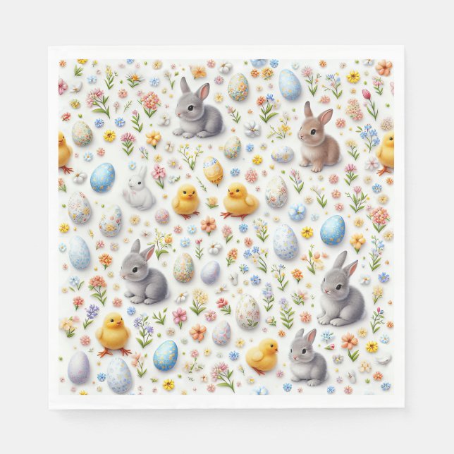 Micro Ditsy Easter Luncheon Napkins Serviette (Vorderseite)