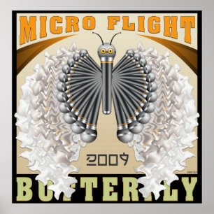 Micro Flight Butterfly Poster