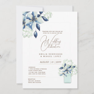 Micro Garden Hochzeitsthema Hübscher Blumensommer Einladung