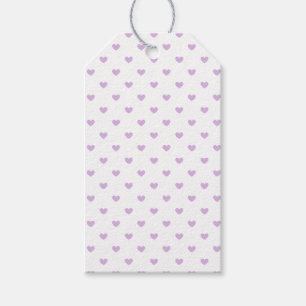 Micro Hearts Soft Lilac - Weiß Geschenkanhänger