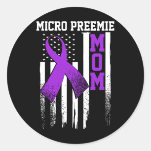 Micro Preemie Nicu Junge Mutter Gesunde Frühgeburt Runder Aufkleber