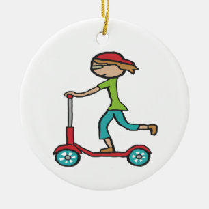 Micro Scooter Keramik Ornament